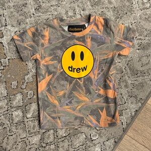 Drew House (Justin Bieber) Kids Camo T-Shirt - Orange and Green